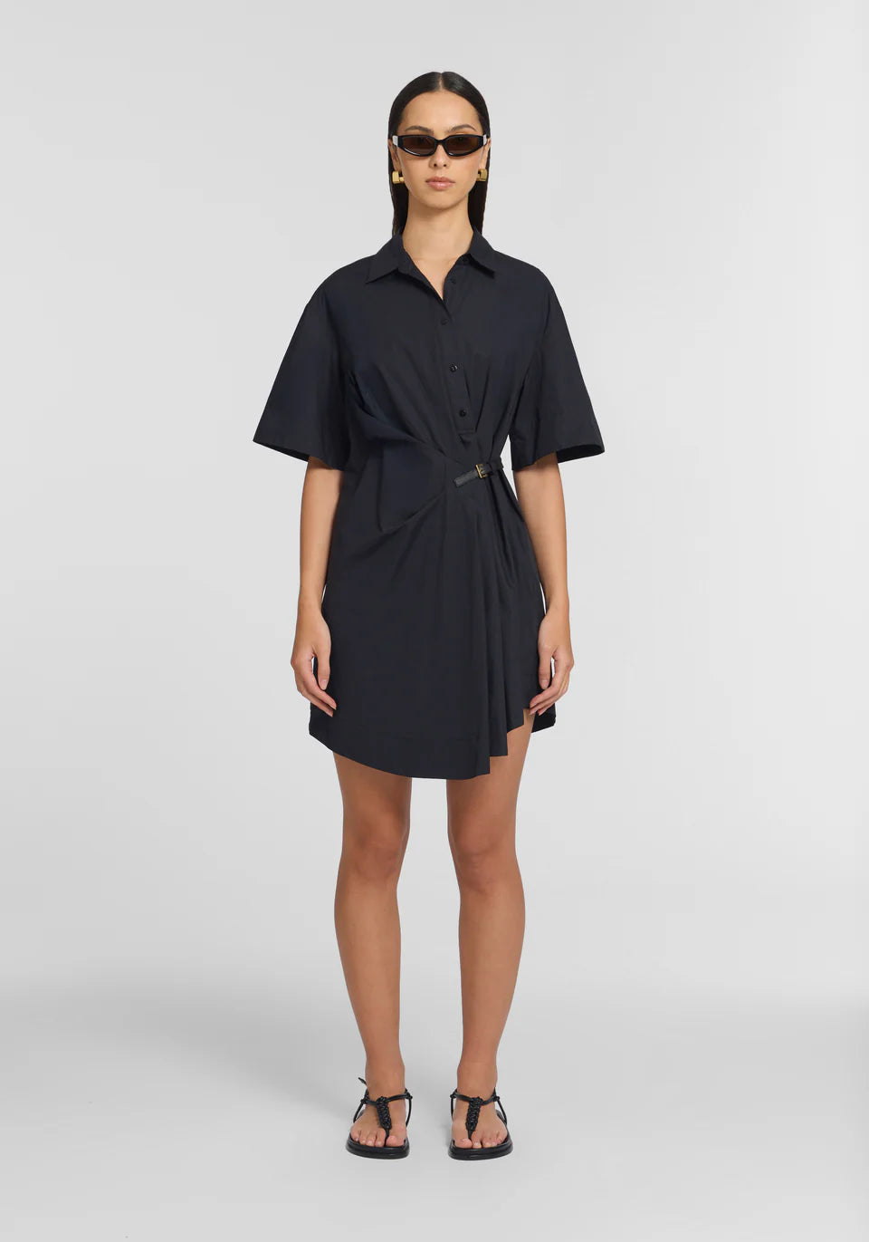 PEACHES SHIRT DRESS | FRENCH NAVY