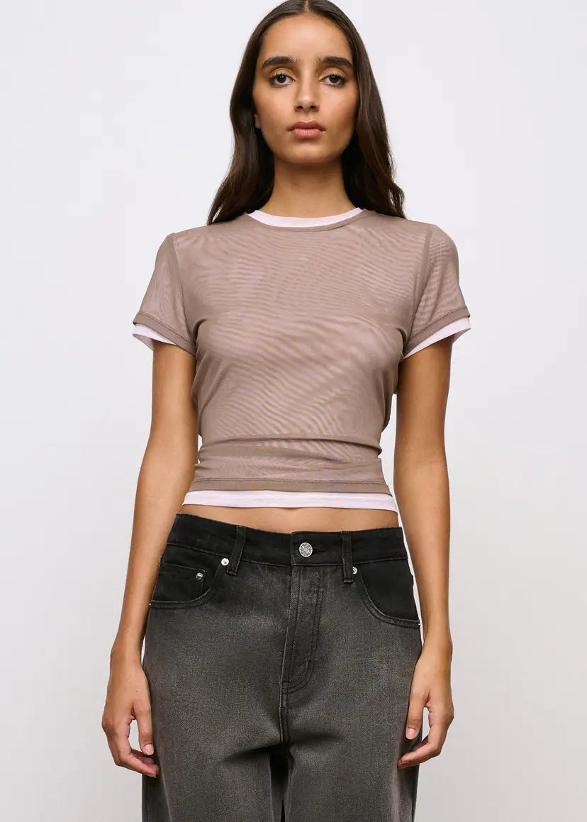 SER BABY TEE | MUSK / MUSHROOM