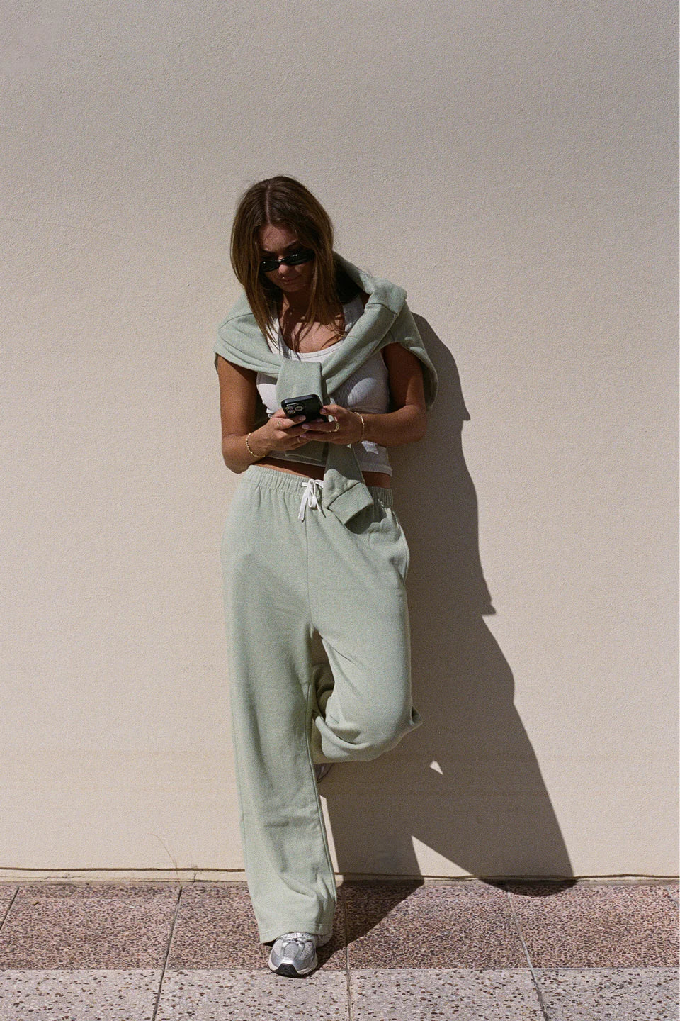 FLEECE SPORT SWEAT PANT | EUCALYPTUS