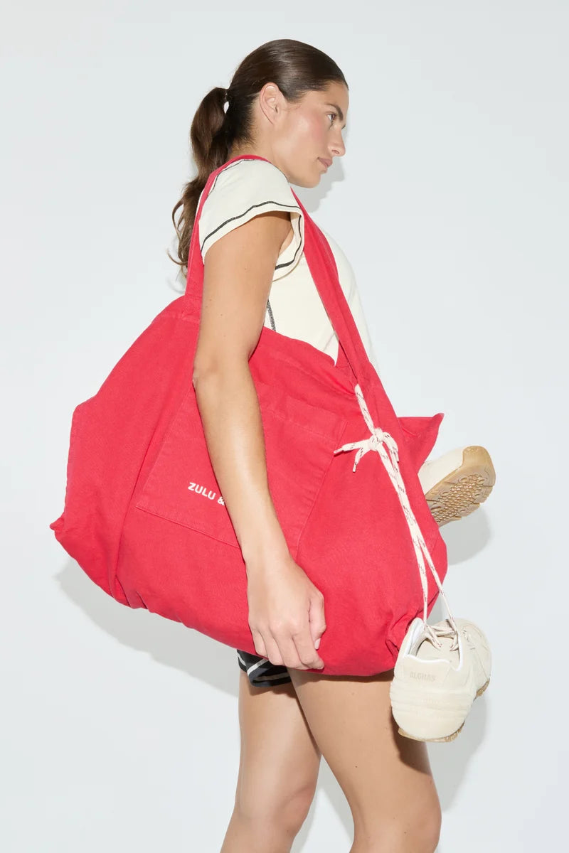 COTTON CANVAS TOTE BAG | RED