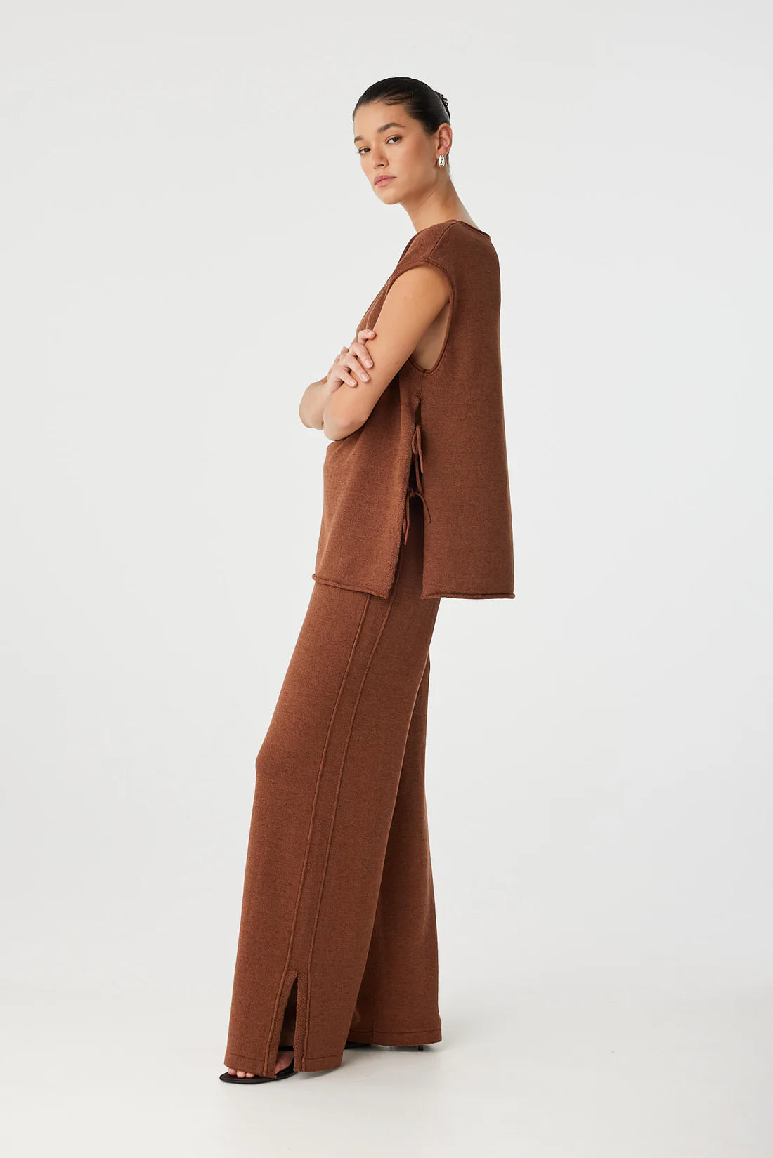 POPPY TIE SIDE TOP - CLAY
