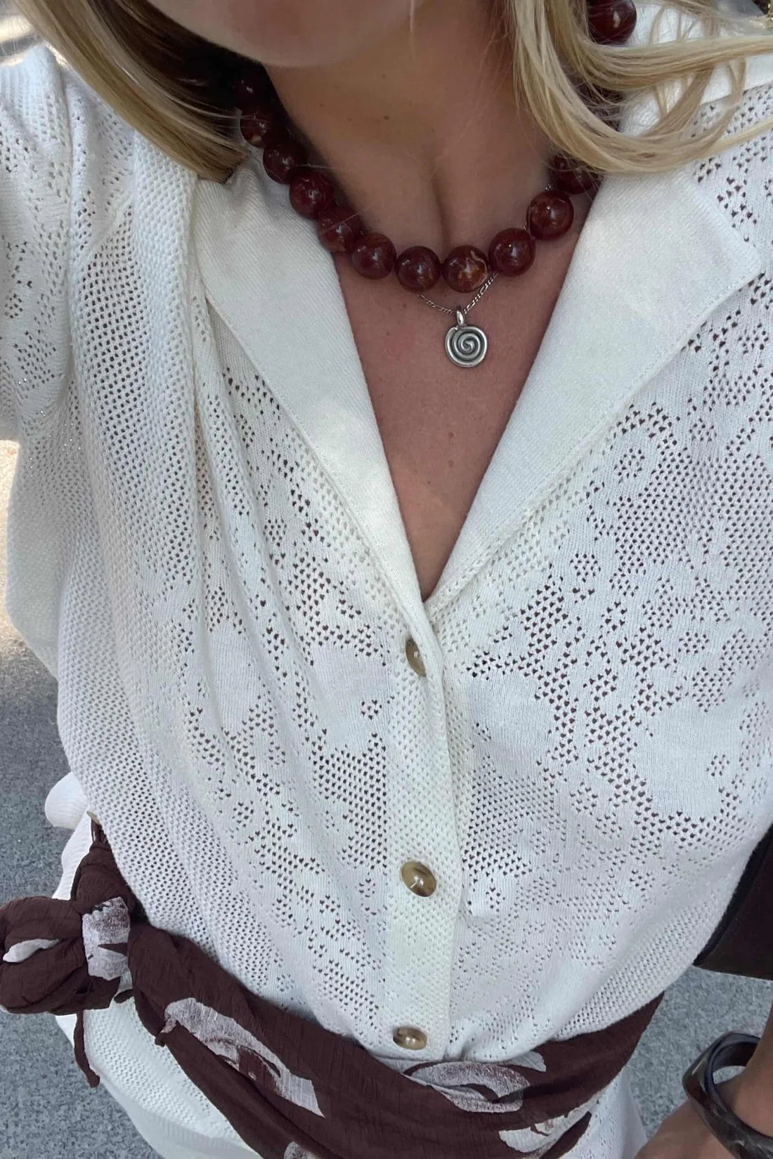 ASTER CROCHET SHIRT | CREAM