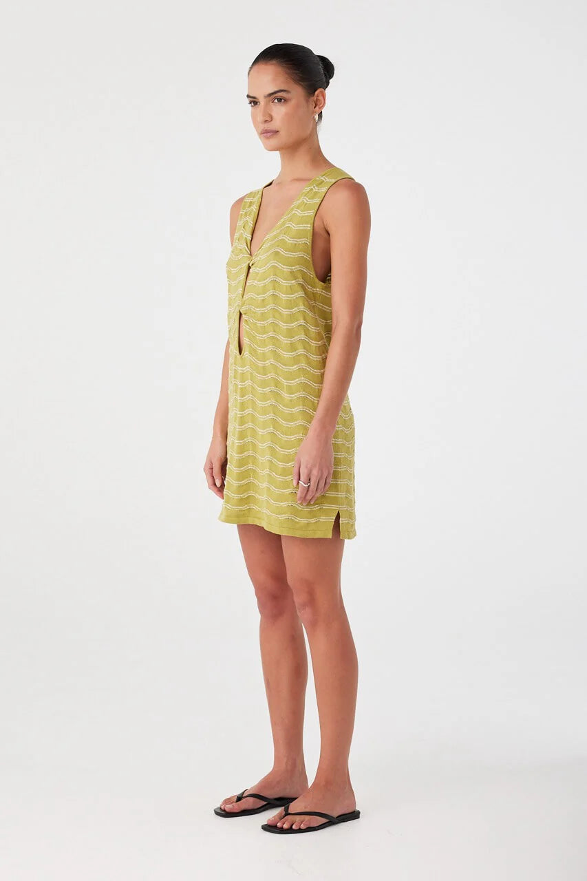 ONDA SHIFT DRESS | MATCHA WAVE