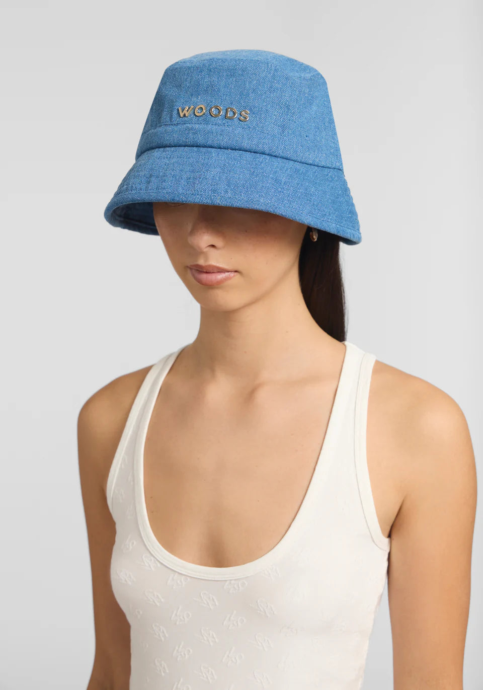 WOODS METAL BUCKET HAT | DENIM BLUE