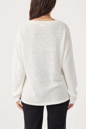 HUGO LONG SLEEVE TSHIRT | CREAM