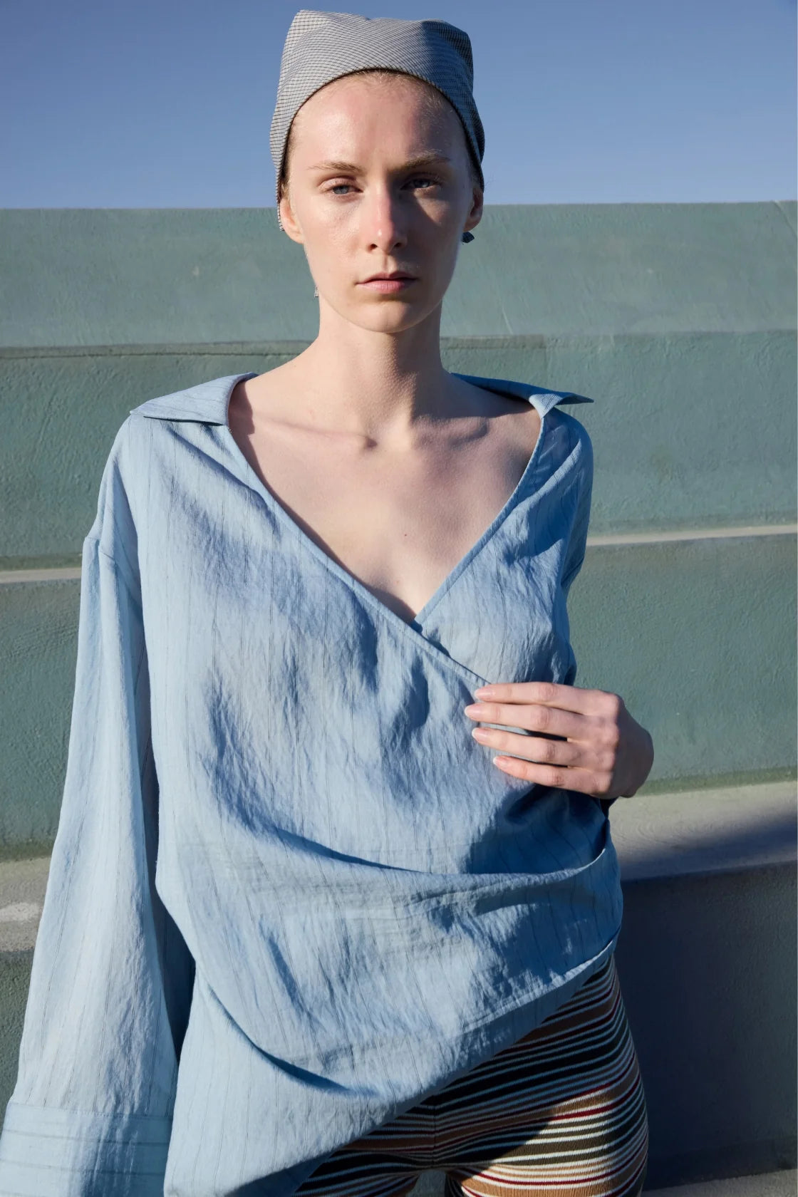 AMARA SHIRT DRESS | DUSK BLUE STRIPE