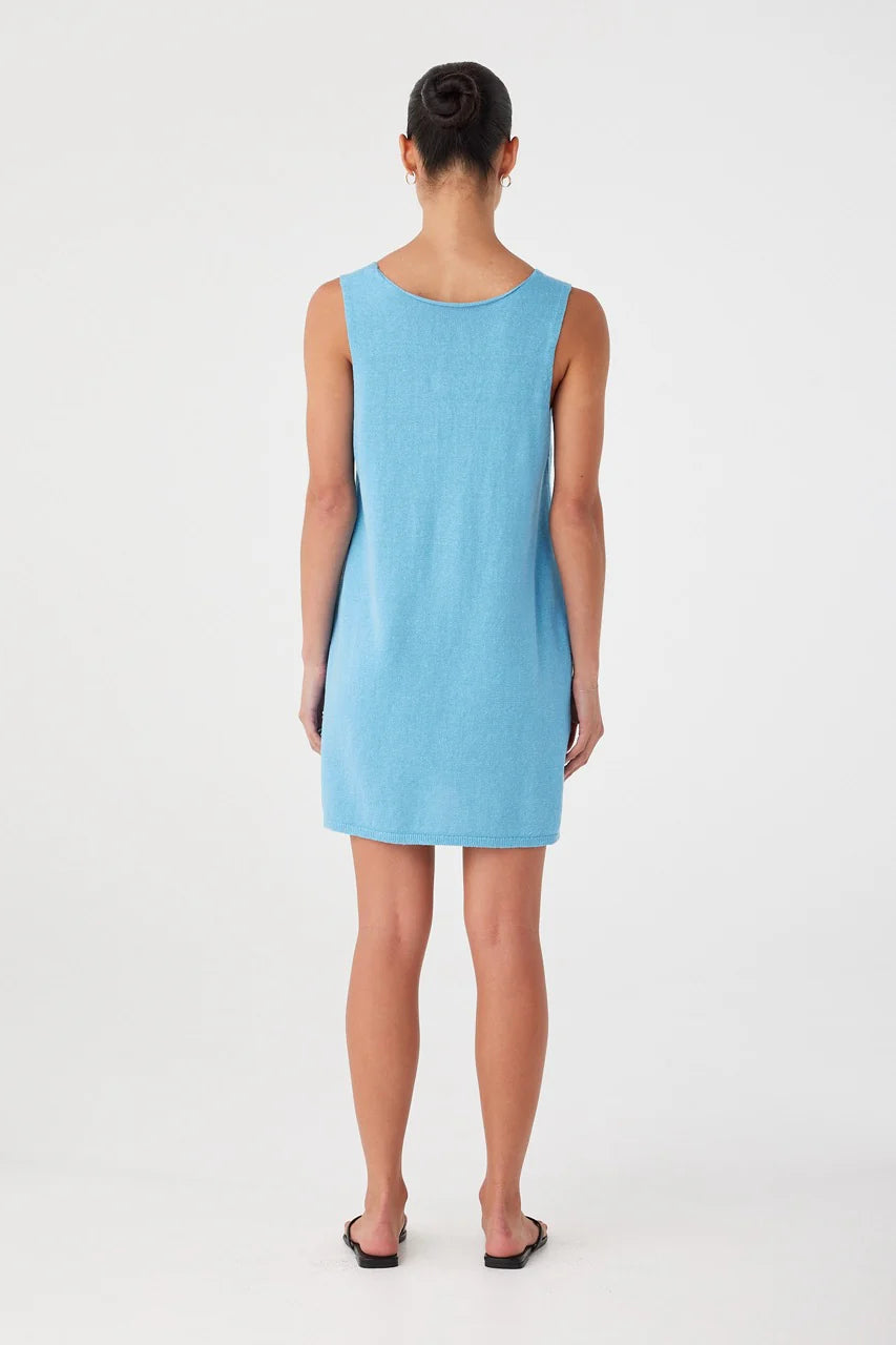 POPPY MINI DRESS | CYAN