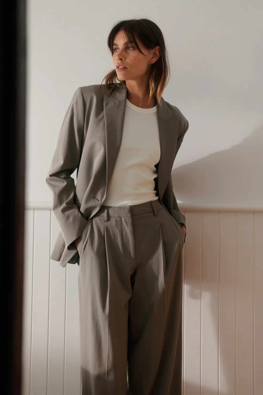 ARIA WIDE LEG PANT | ASH