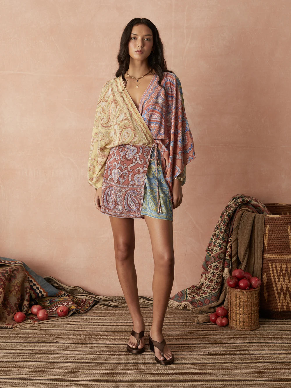 CARAVANE SILK ROBE DRESS