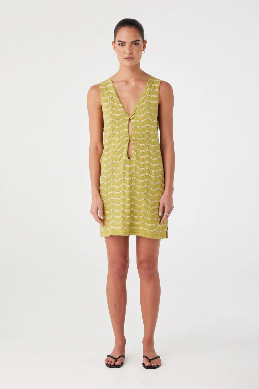 ONDA SHIFT DRESS | MATCHA WAVE