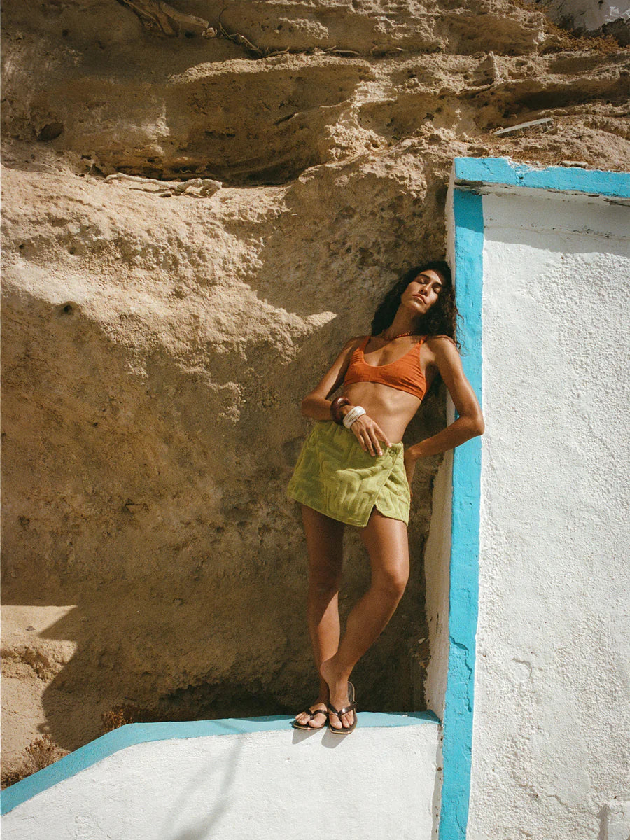 TOWELLING WRAP SKIRT | KIN ALOE