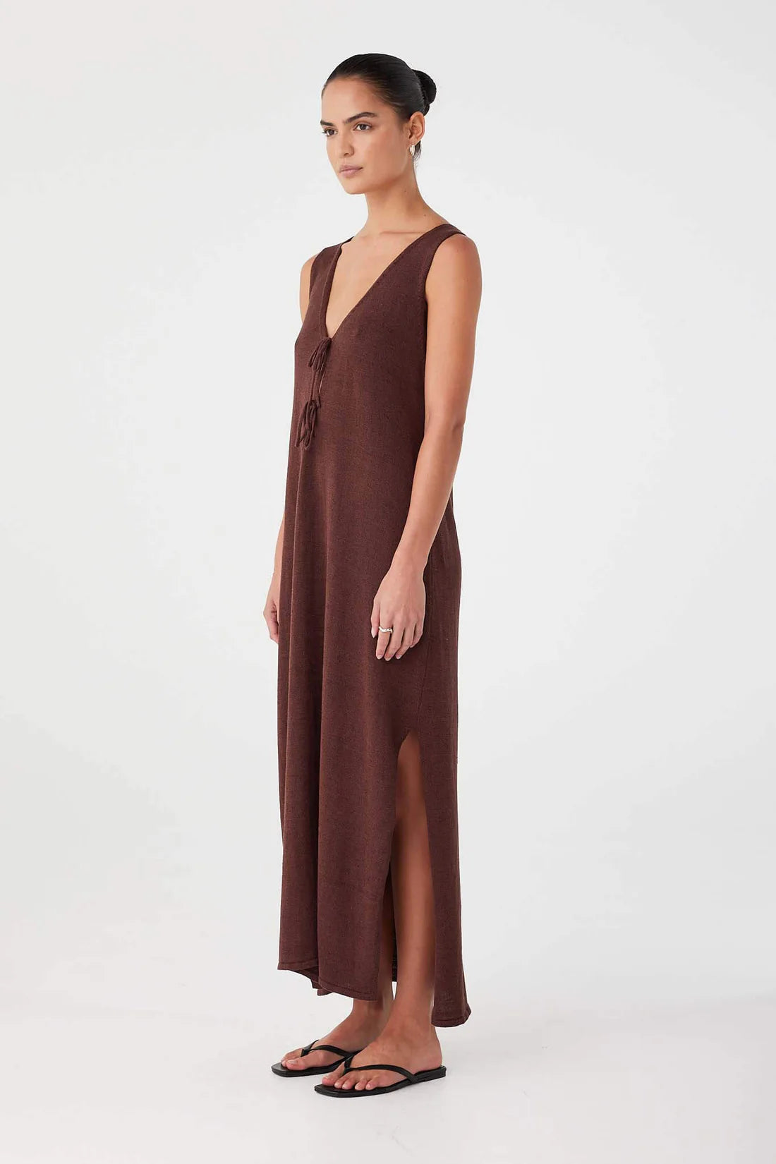 POPPY REVERSIBLE MAXI DRESS | CHOCOLATE