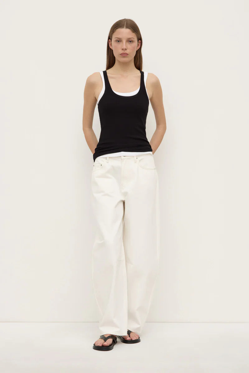 CHARLIE RIB TANK | BLACK