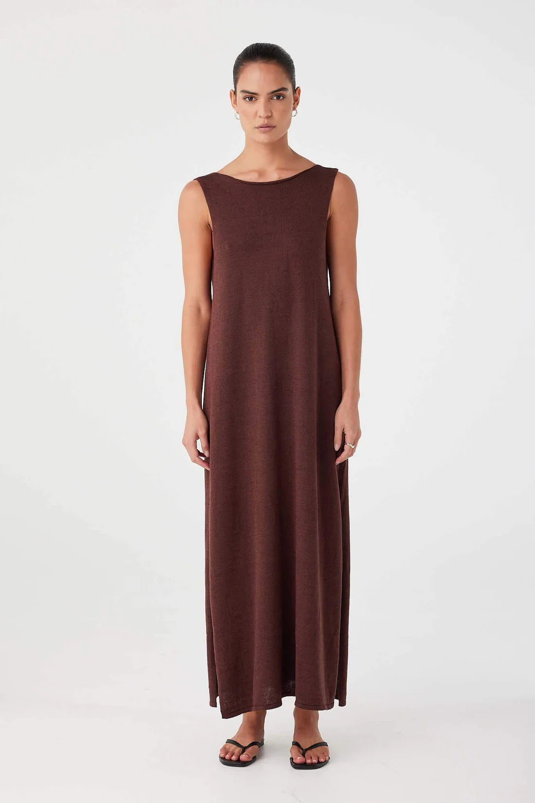 POPPY REVERSIBLE MAXI DRESS | CHOCOLATE