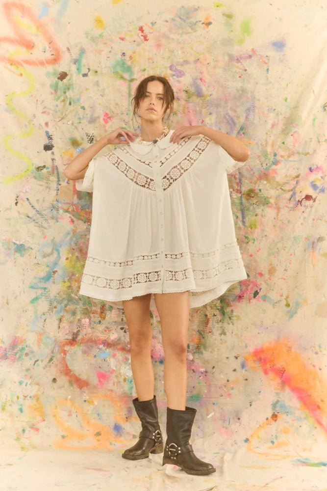 TESSERA NOLA BUTTON DOWN DRESS