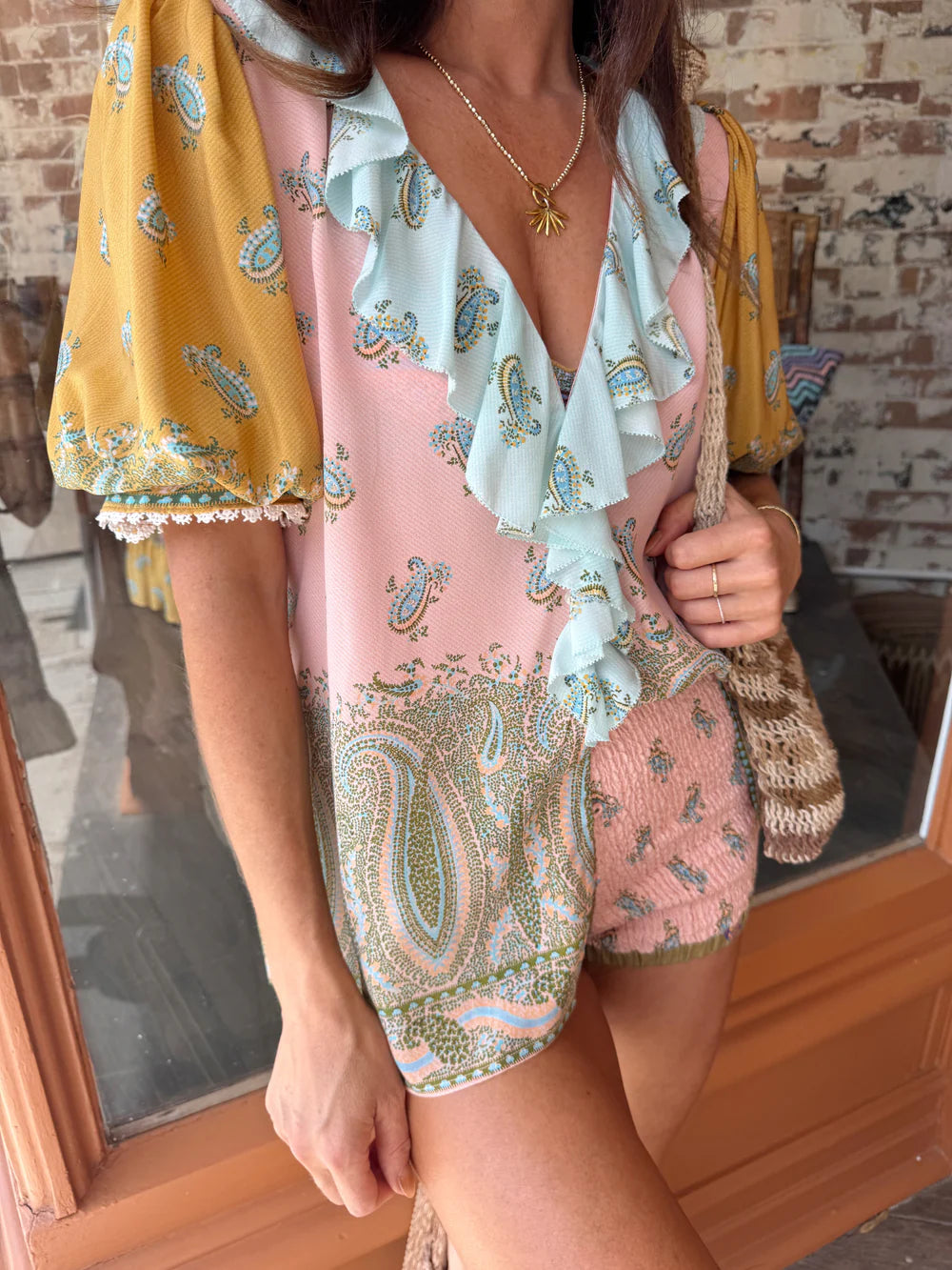 Lucent Silk Ruffle Blouse