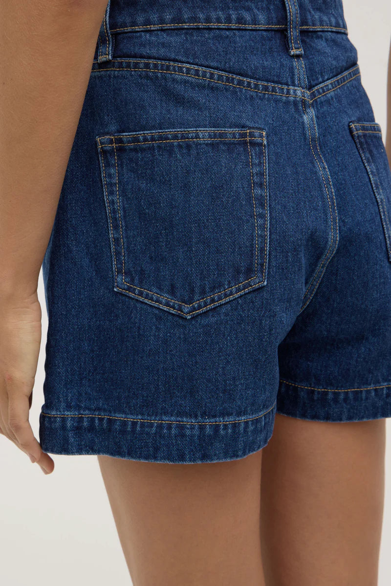 BOXY DENIM SHORT | HERITAGE BLUE