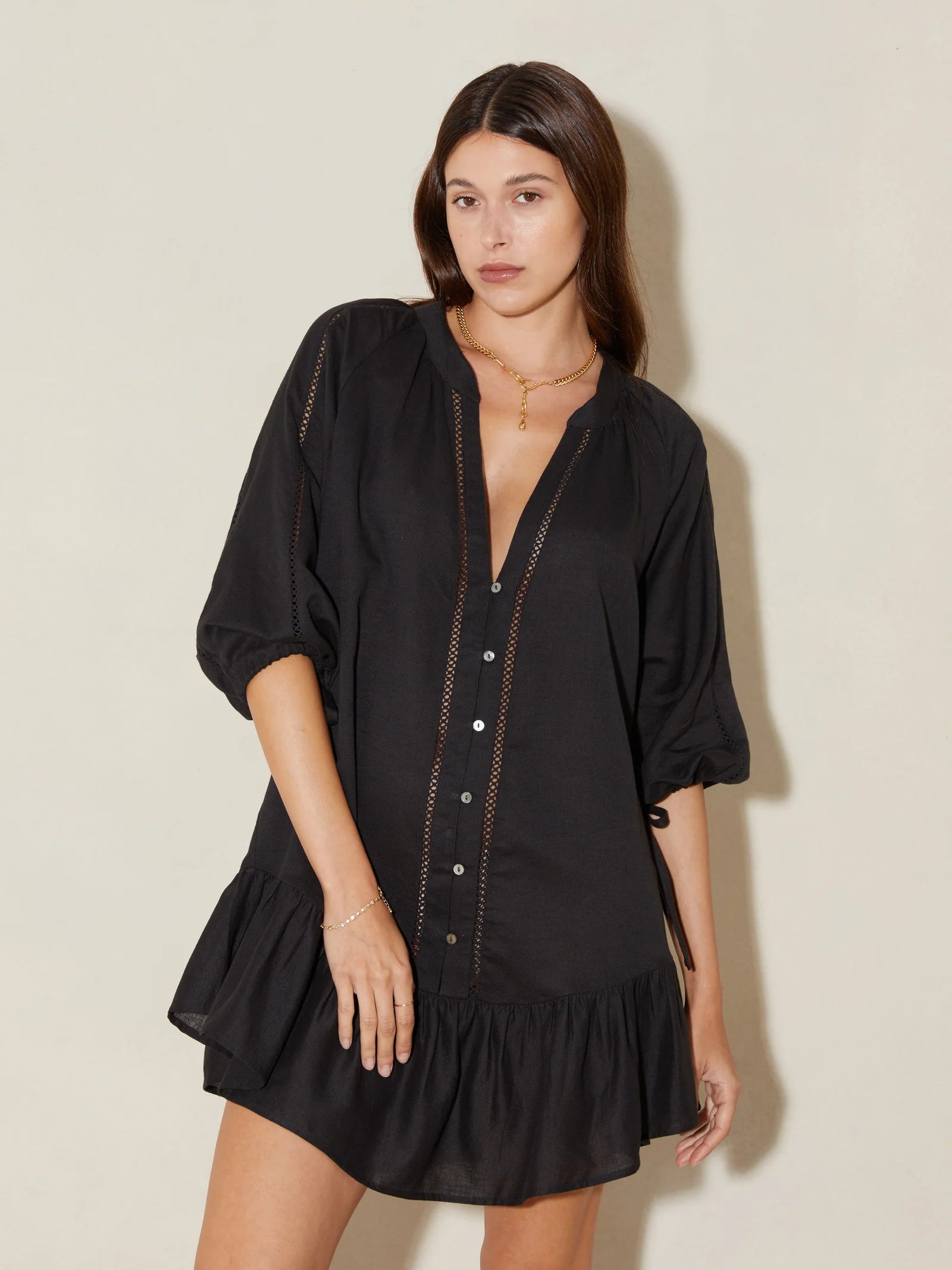LA PONCHE FRILL DRESS