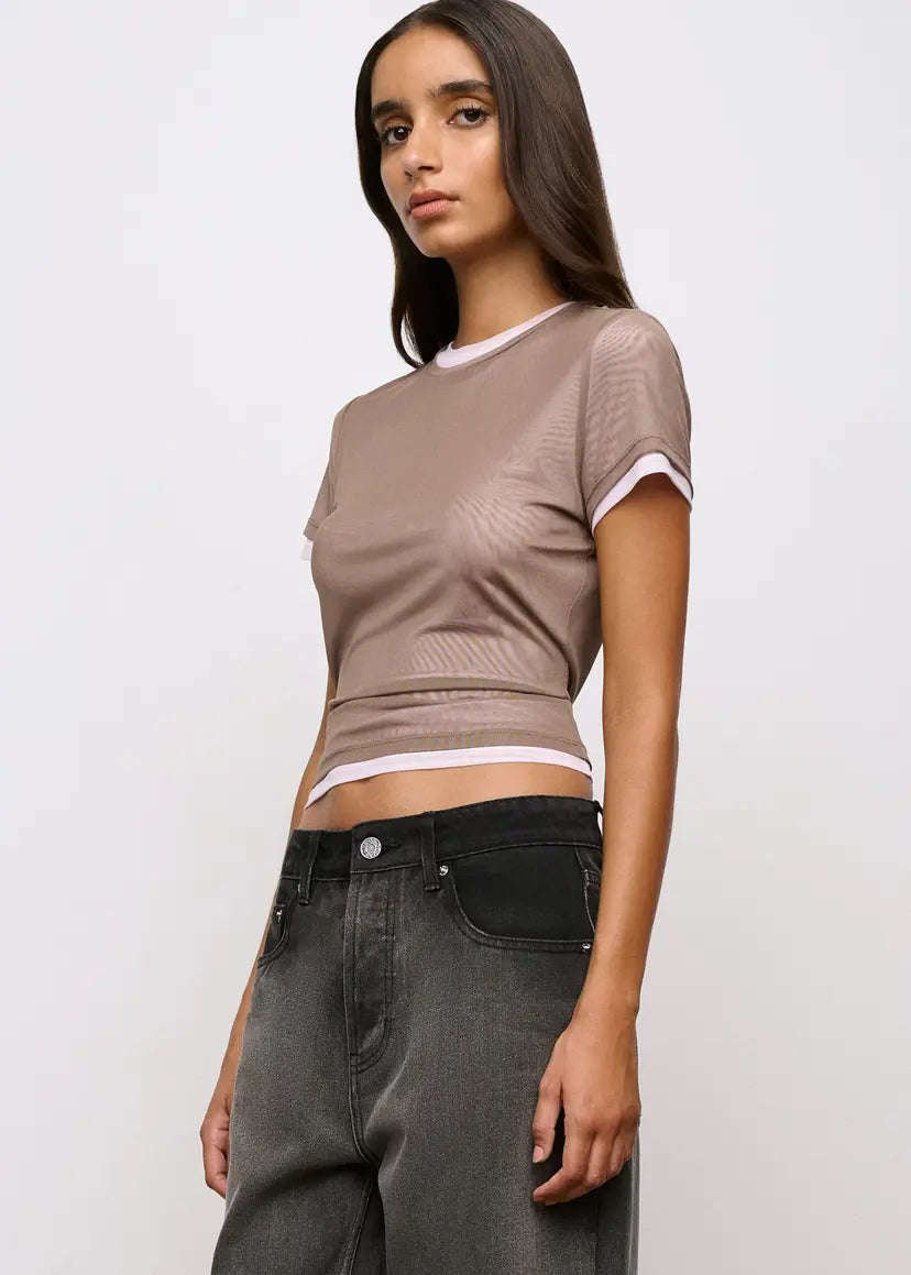 SER BABY TEE | MUSK / MUSHROOM