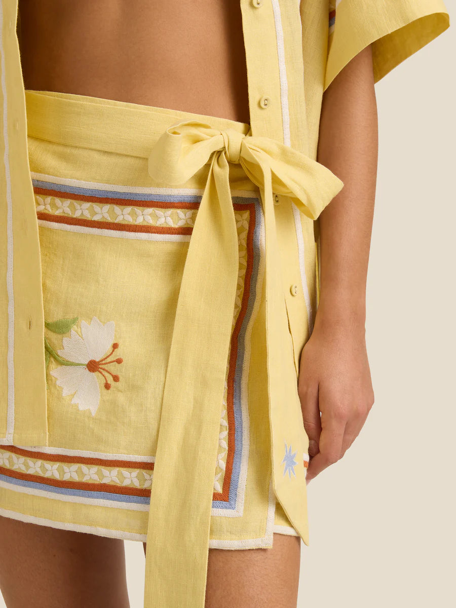 ZURI MINI SKIRT | CHARM EMBROIDERY