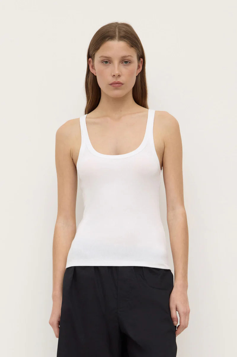 CHARLIE RIB TANK | WHITE
