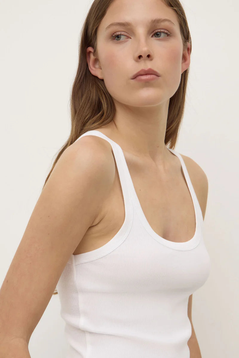 CHARLIE RIB TANK | WHITE