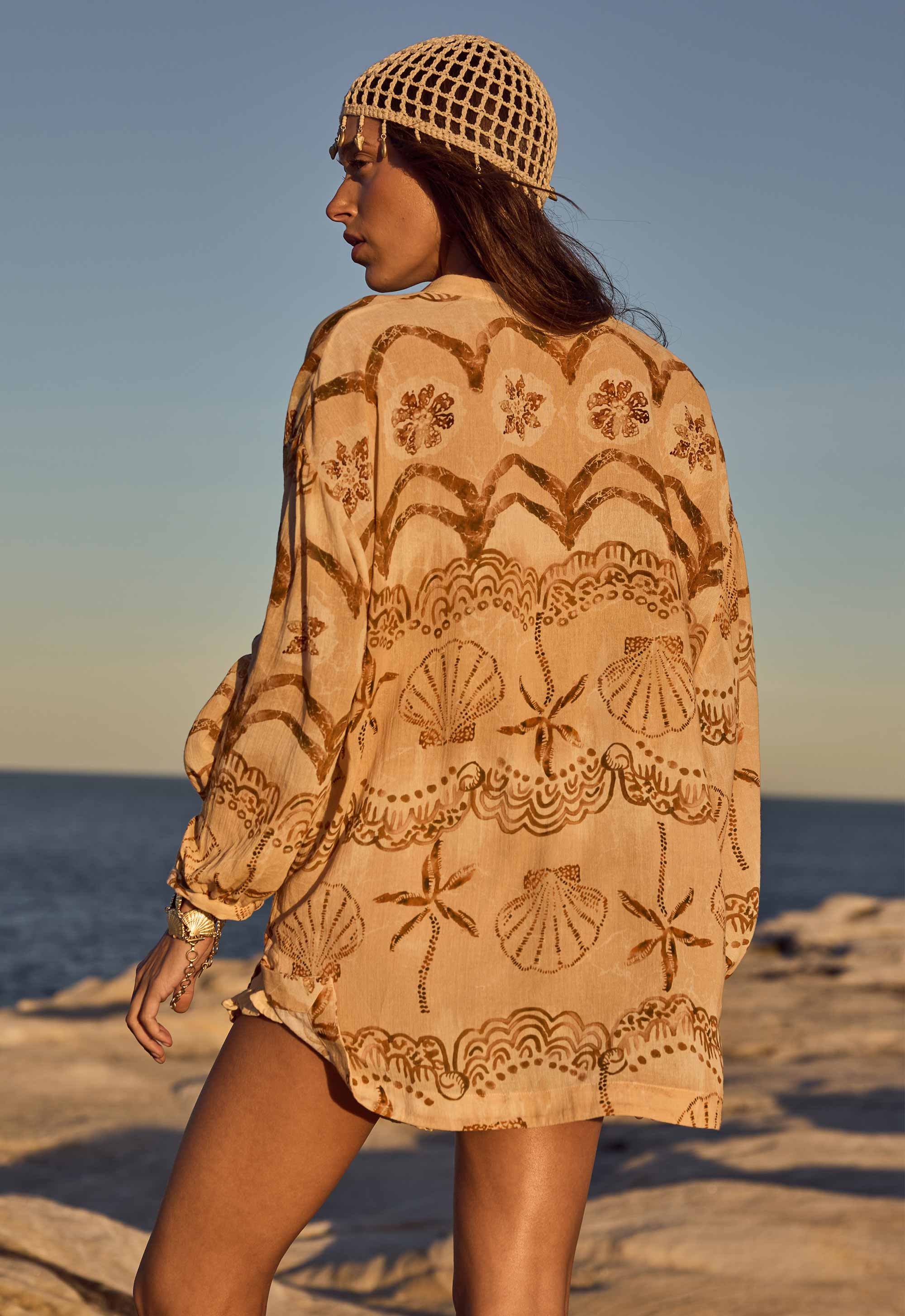 MERMAID COVE SHIRT | TAN