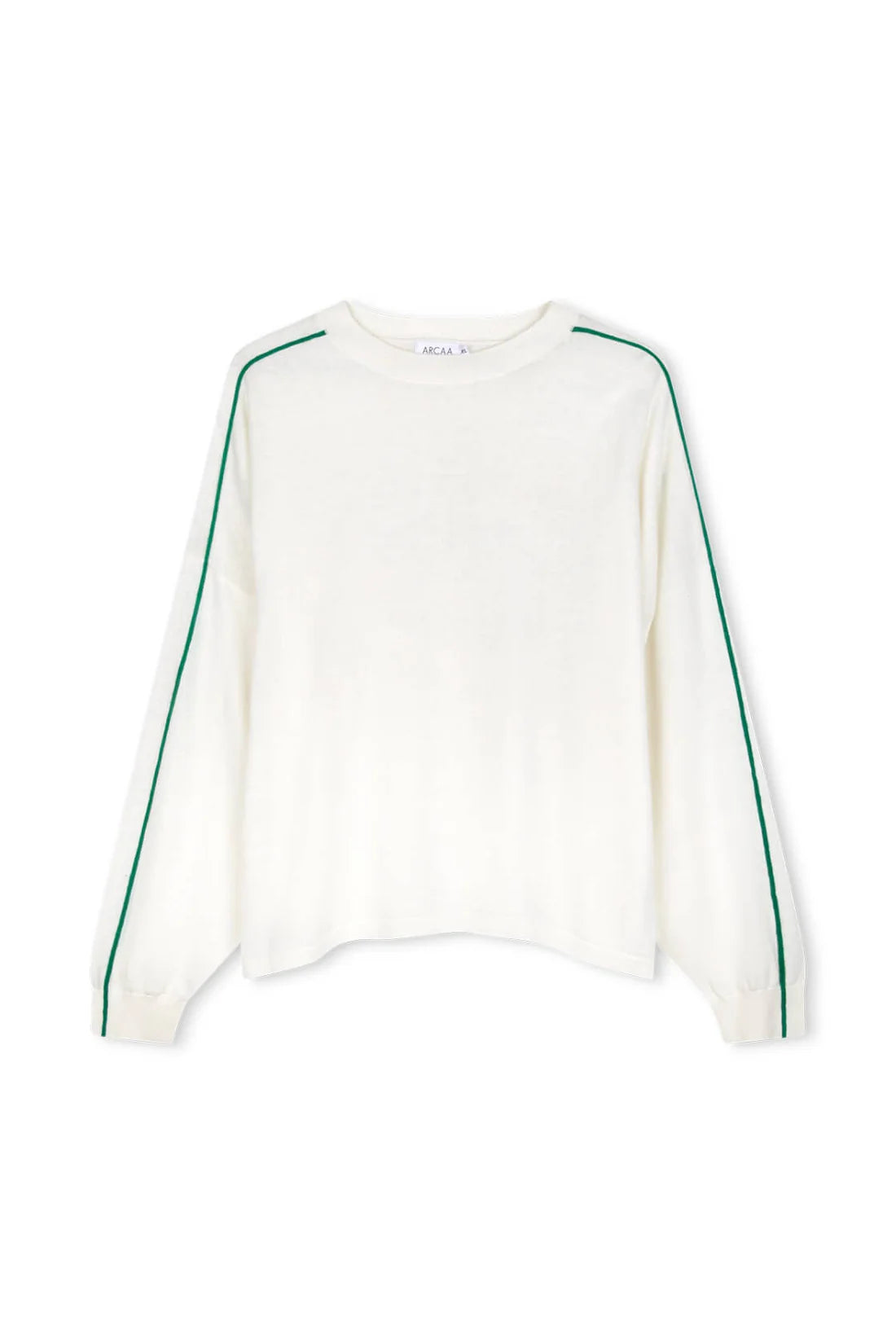 PIPPA LONG SLEEVE - CREAM & PALM GREEN