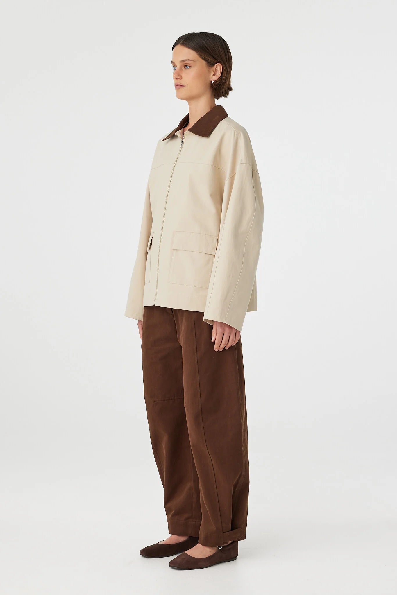 RORY JACKET | BEIGE & ESPRESSO