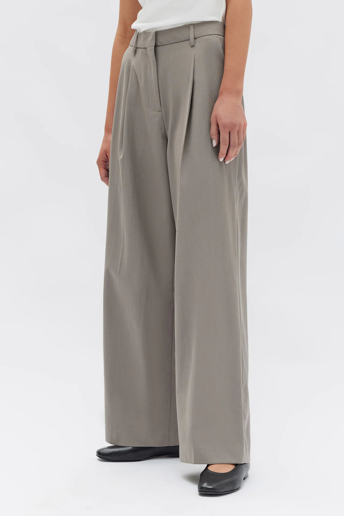 ARIA WIDE LEG PANT | ASH
