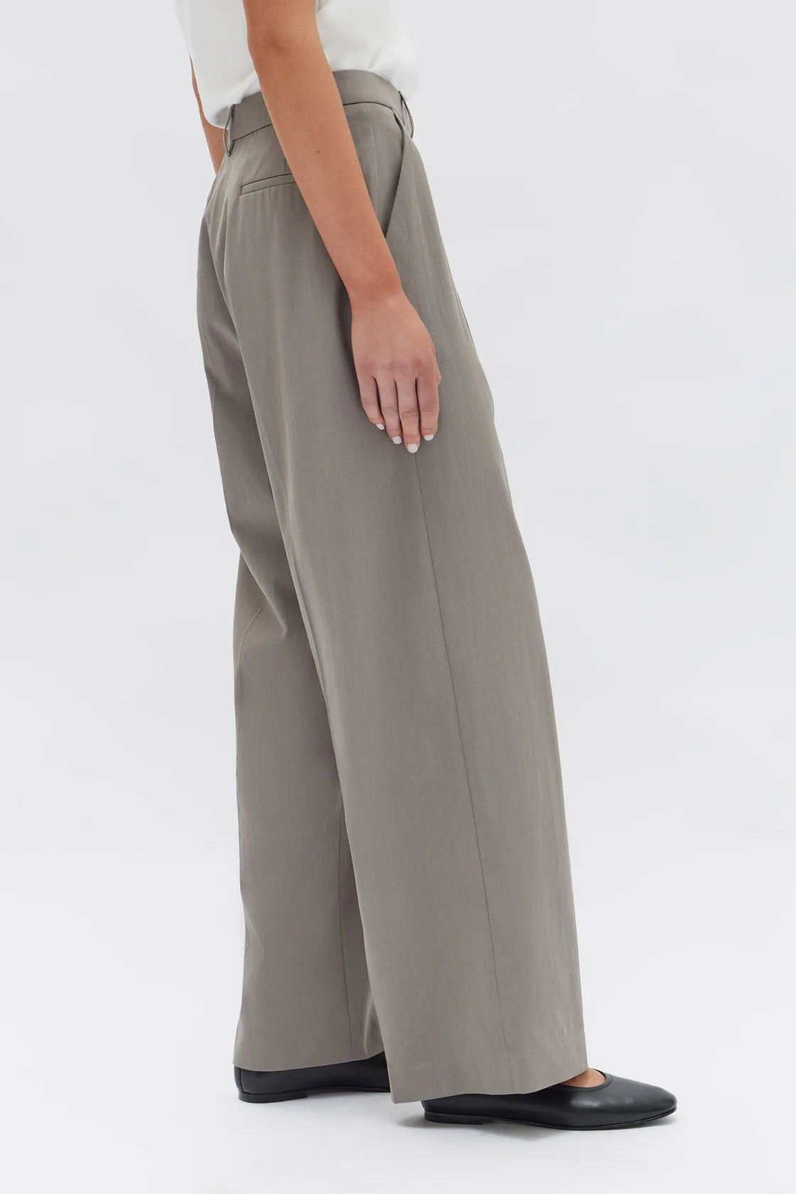 ARIA WIDE LEG PANT | ASH