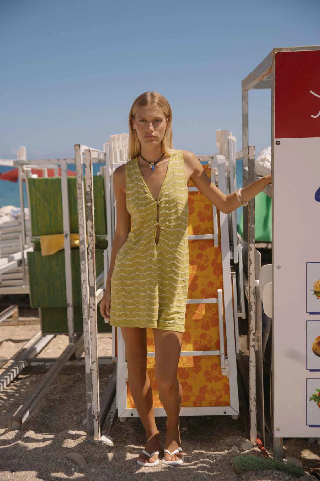 ONDA SHIFT DRESS | MATCHA WAVE