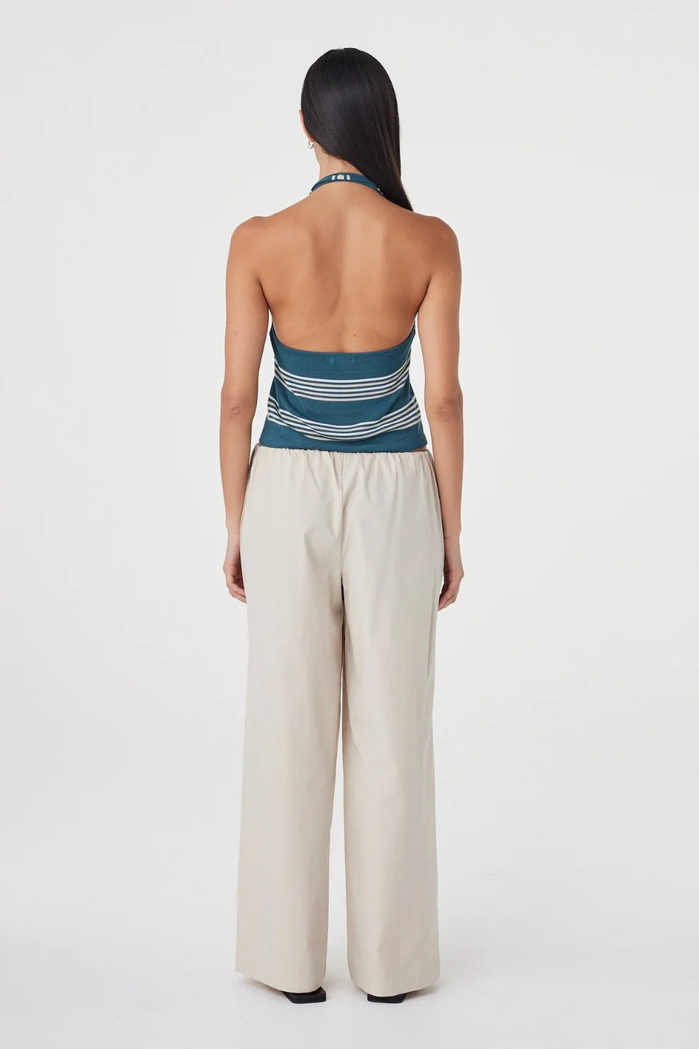 NURI TOP | TEAL STRIPE
