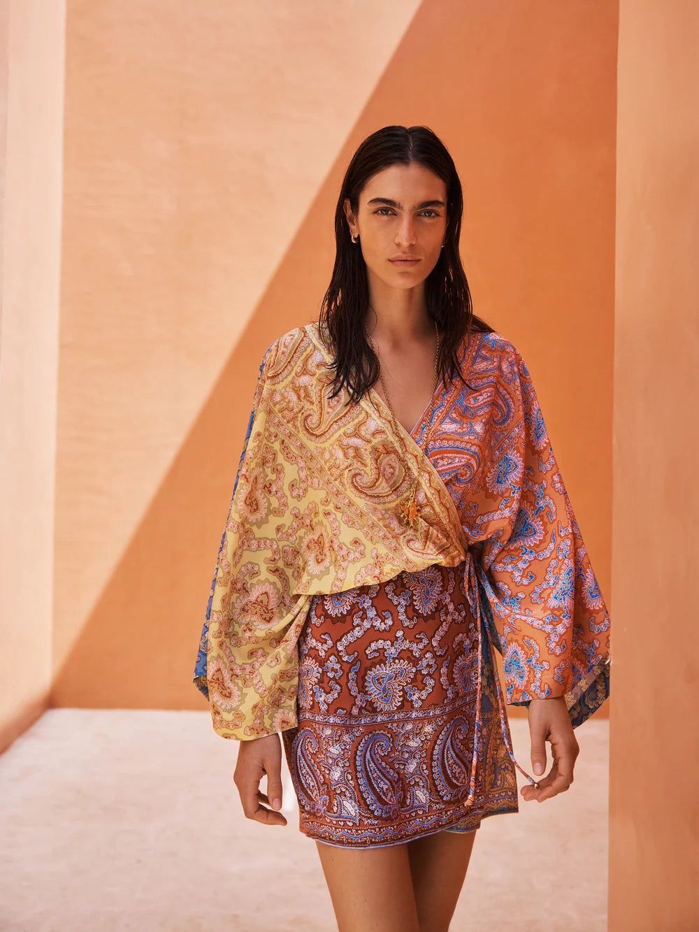 CARAVANE SILK ROBE DRESS