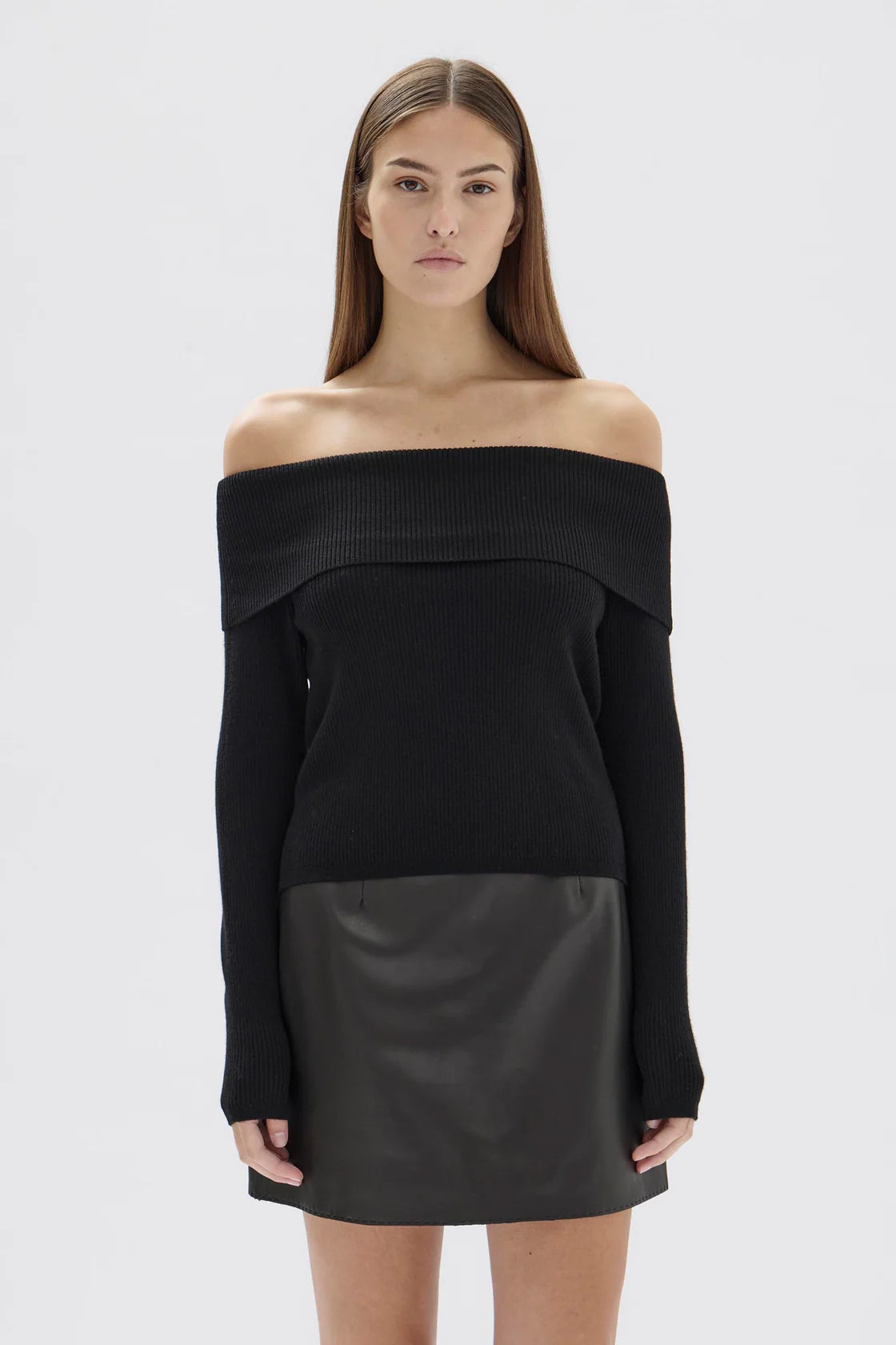 CARI OFF-SHOULDER WOOL TOP
