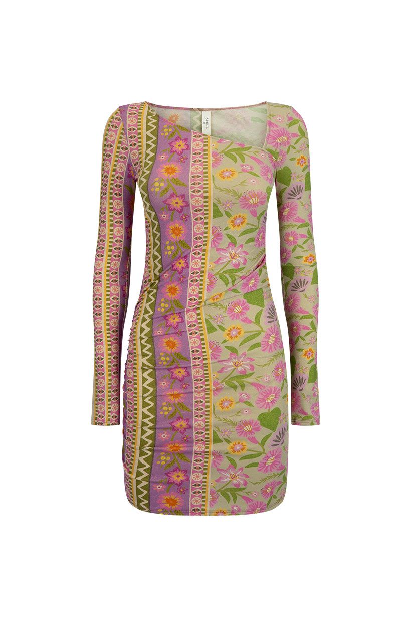 GOLDIE SHIMMER MINI DRESS | DESERT ROSE