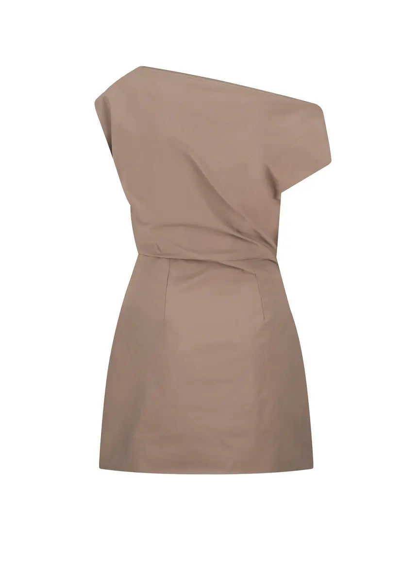 PALLAS MINI DRESS | MUSHROOM