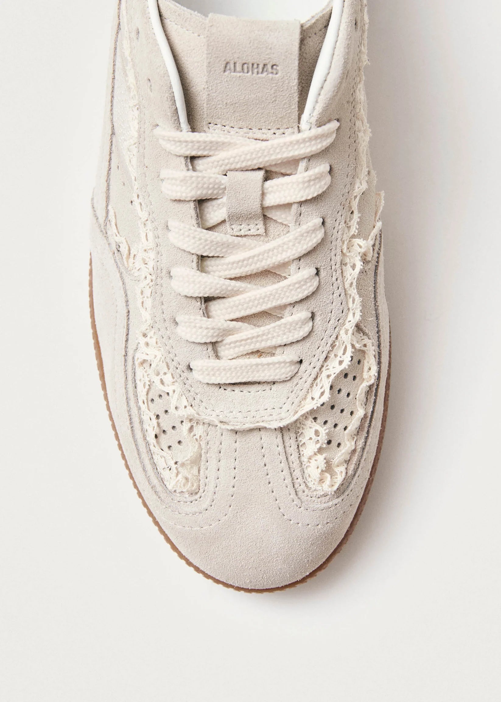 TB.490 CROCHET CREAM LEATHER SNEAKERS