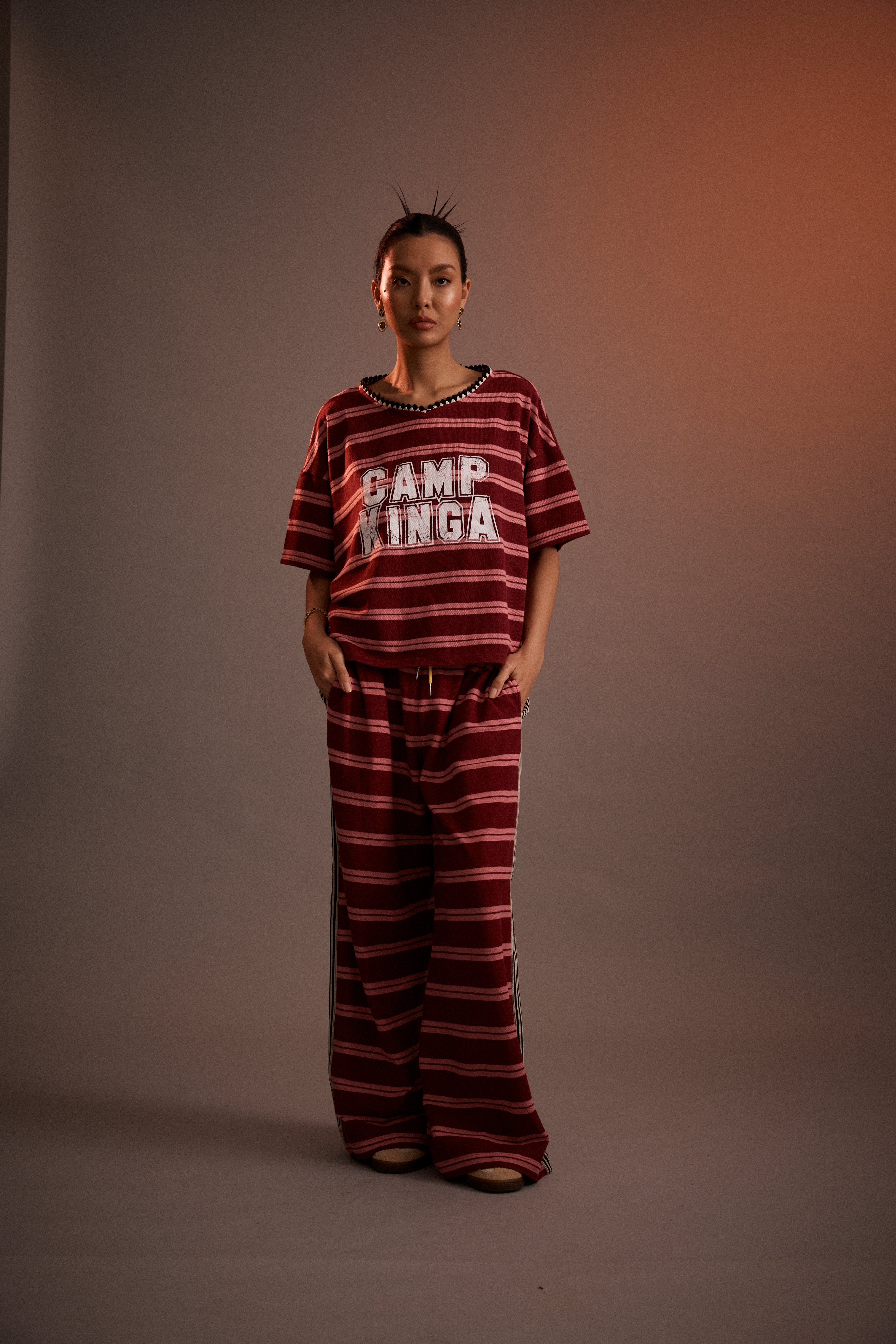 HADES STRIPE WIDE LEG PANT