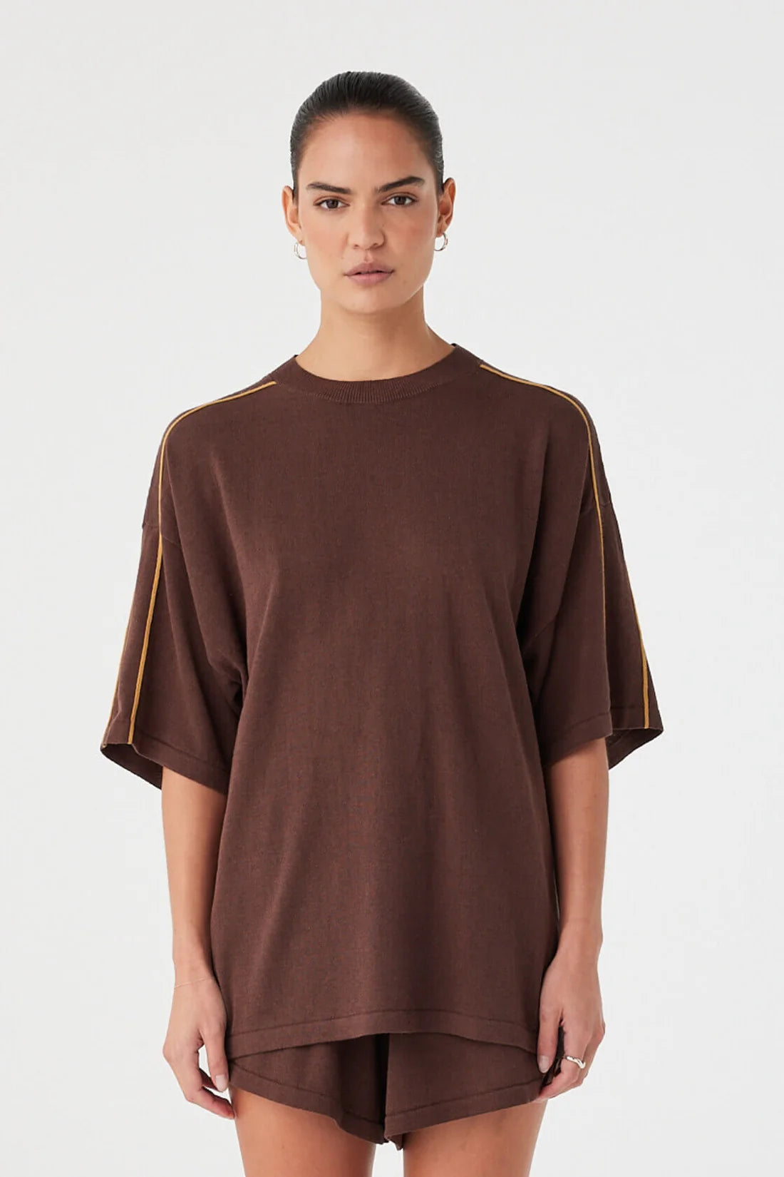 PIPPA OVERSIZED TEE - ESPRESSO