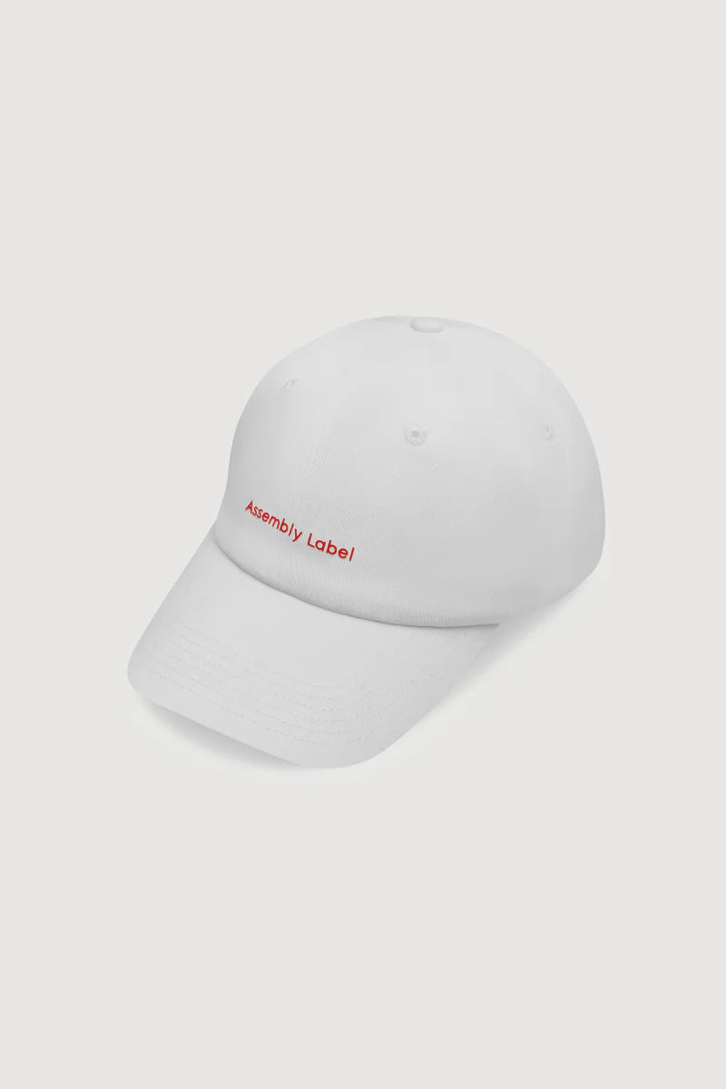 ATELIER LOGO CAP | ECRU / CHILLI