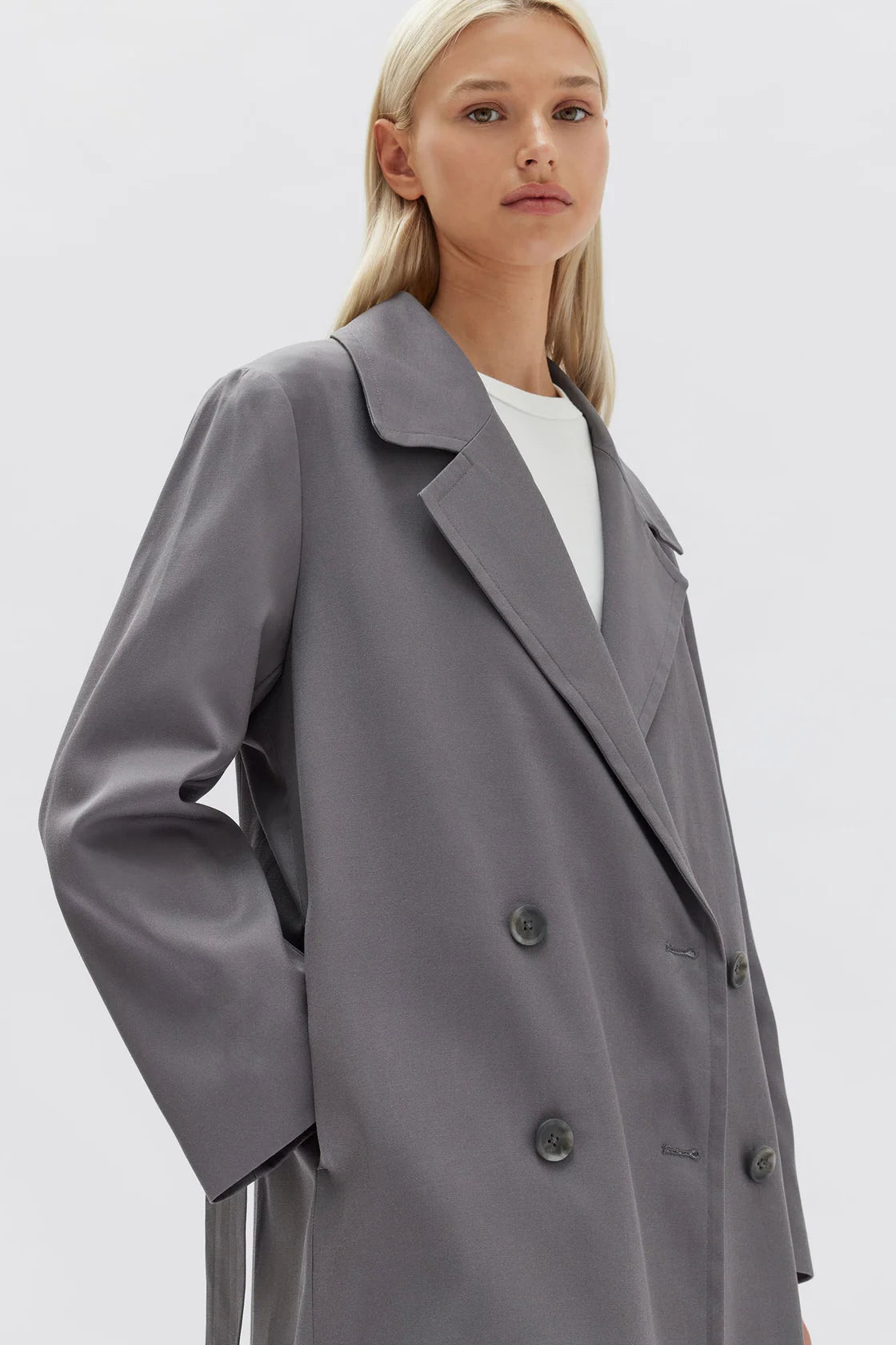 KIRBY TWILL TRENCH | DARK ASH