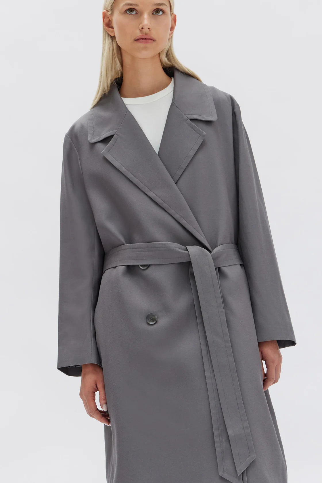 KIRBY TWILL TRENCH | DARK ASH