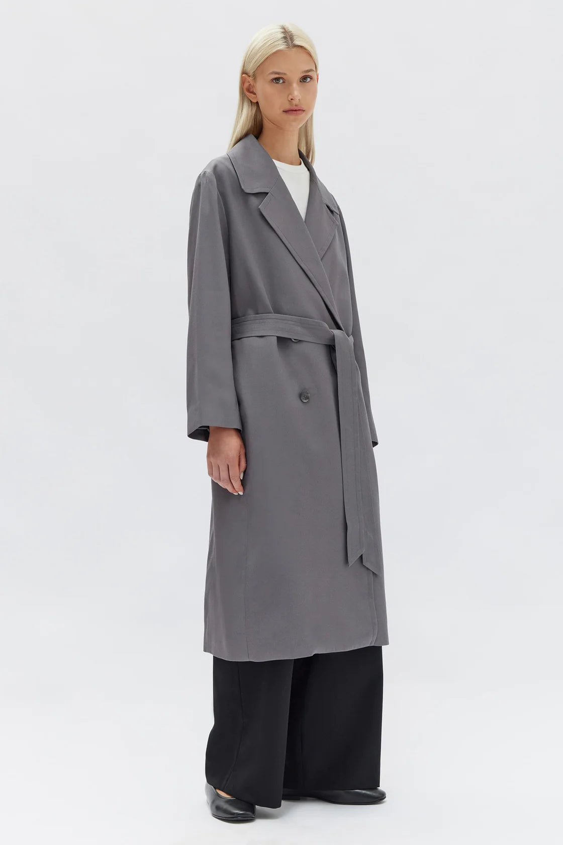KIRBY TWILL TRENCH | DARK ASH
