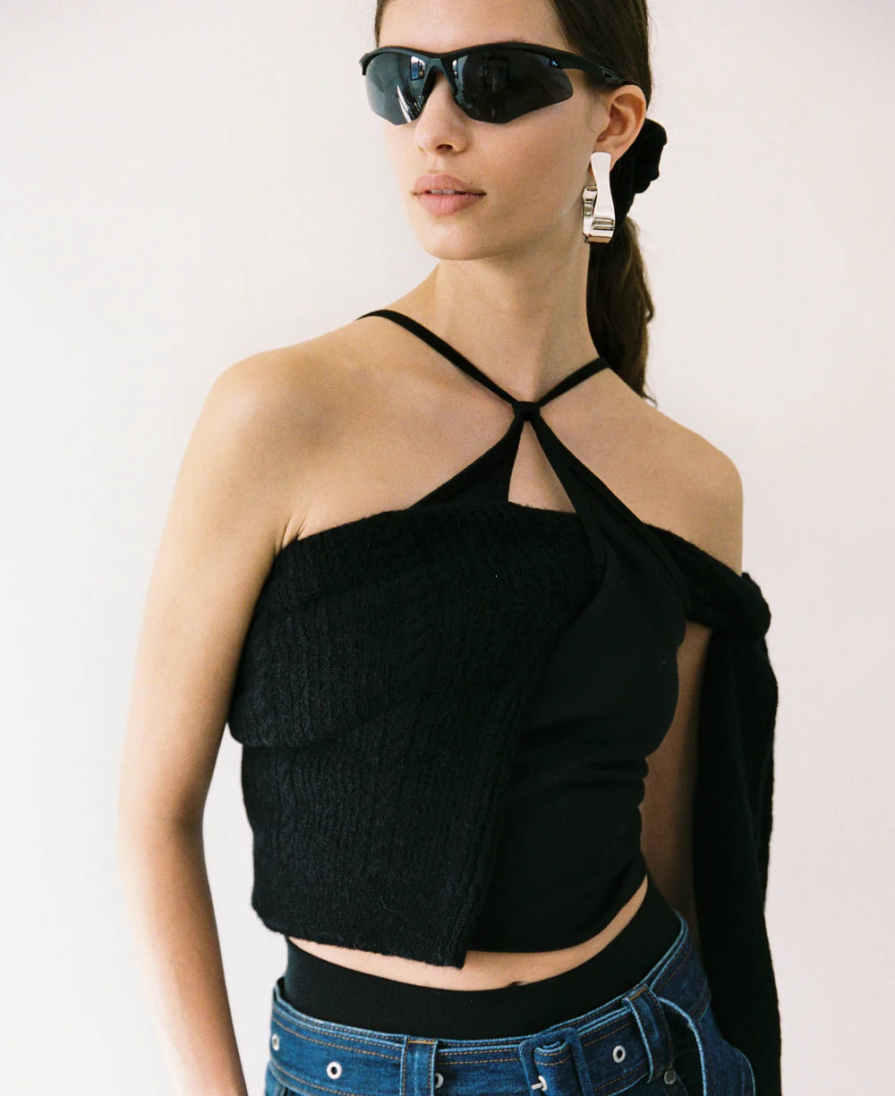 SURYA WOOL TANK | BLACK