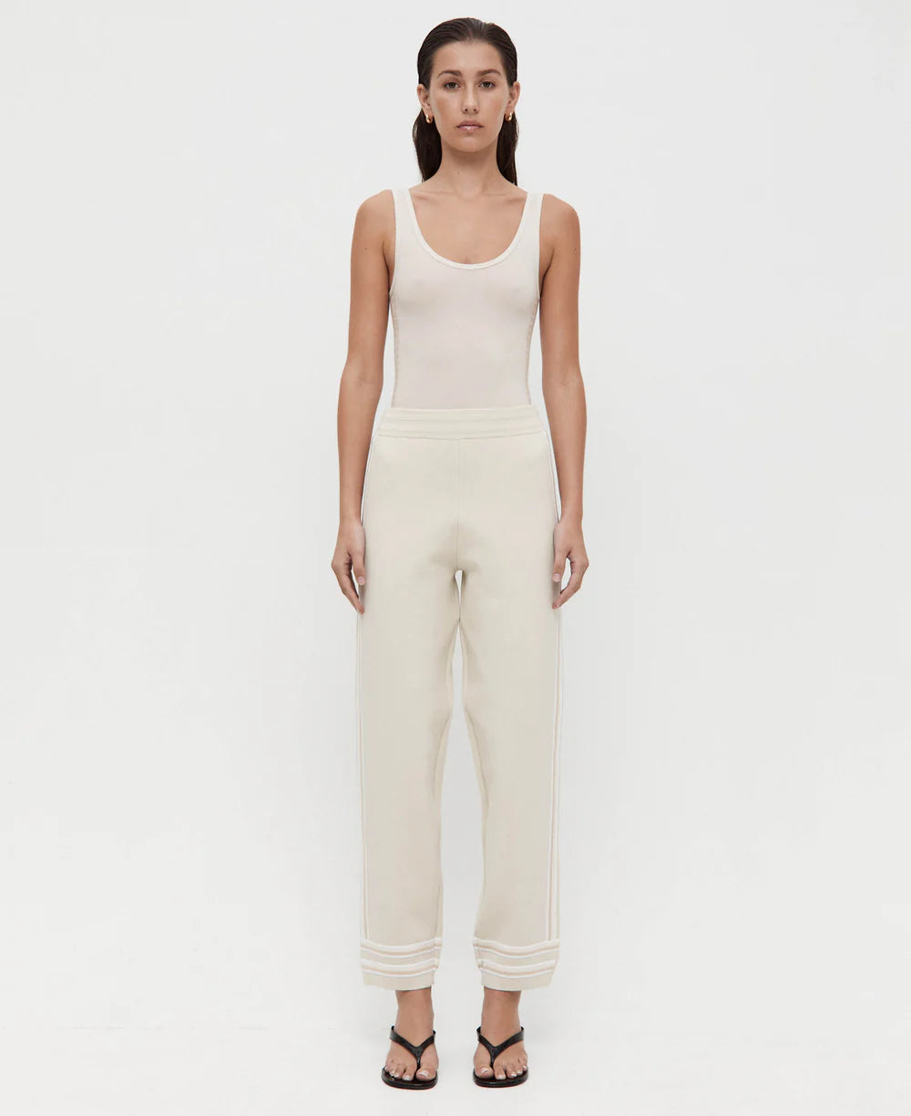 HOUNDSTOOTH WOOL BODYSUIT | BONE WHITE
