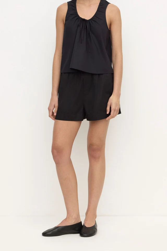 MICHA POPLIN SHORT | BLACK