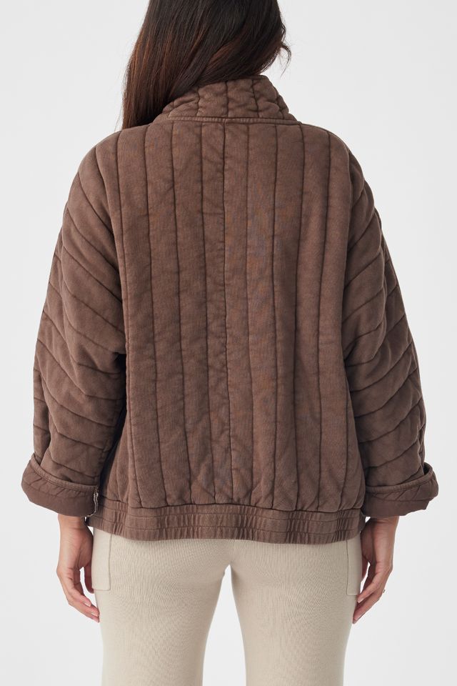 TESSA QUILTED COTTON JACKET | CHOCOLATE
