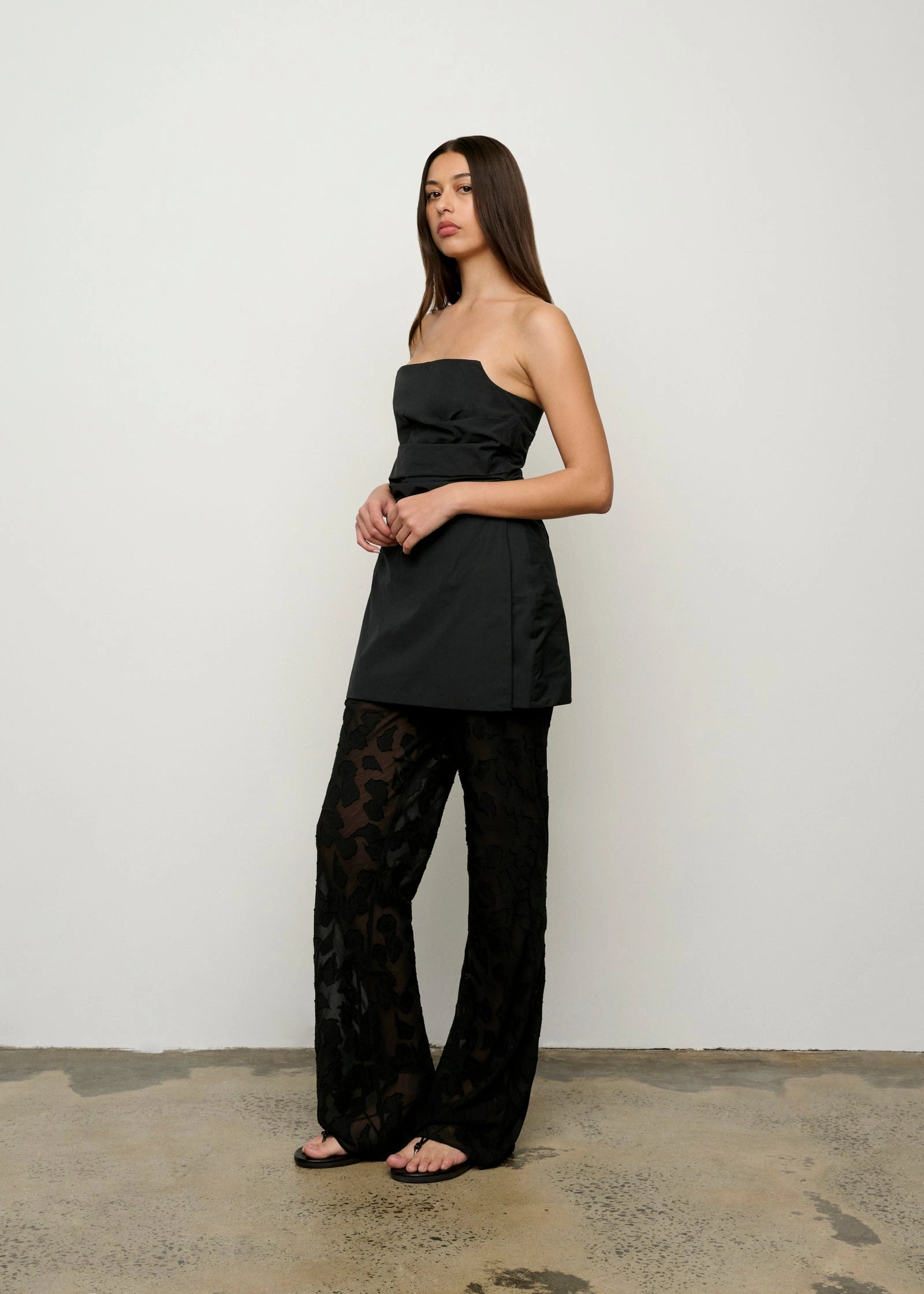 LUCETTA MINI DRESS | COOL BLACK