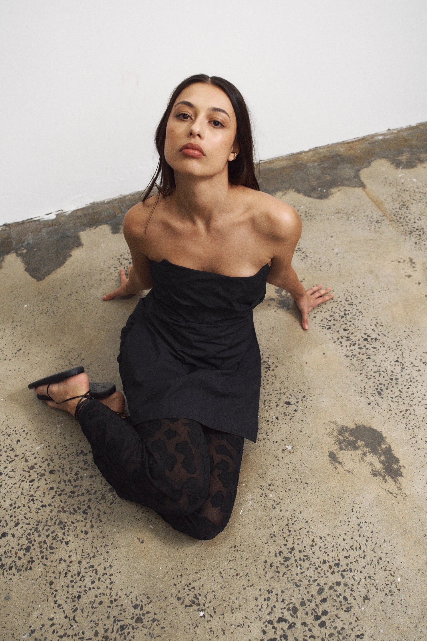 LUCETTA MINI DRESS | COOL BLACK